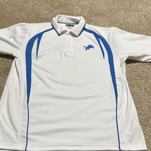 NFL Team Detroit Lions Polo Shirt White Large 
Mens